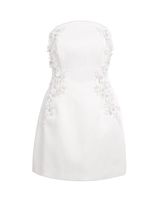 Rebecca Vallance White Embellished Xanthe Mini Dress