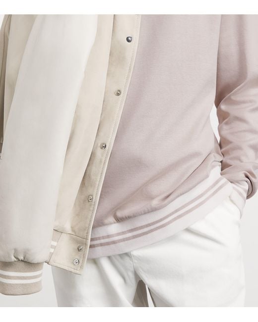 Eleventy White Cotton-Blend Sweatshirt for men