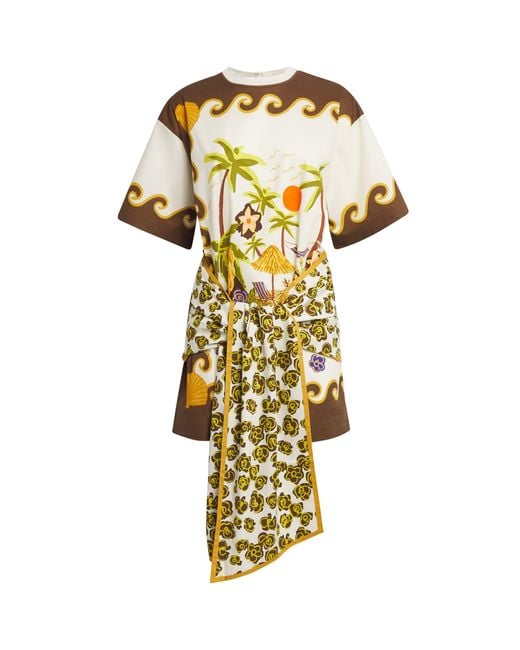 ALÉMAIS Metallic Cotton Island Cove Tunic Dress