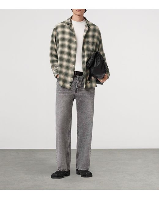 AllSaints Green Check Lumley Shirt for men
