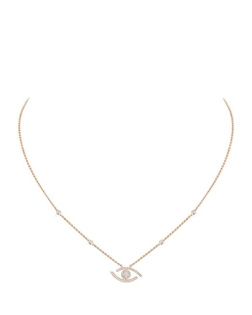 Messika Natural Lucky Eye And Pavé Diamond Necklace