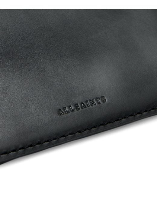 AllSaints Black Leather Remy Wallet