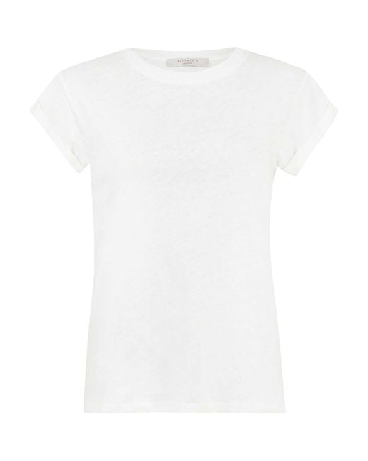 AllSaints White Organic Cotton Anna T-Shirt