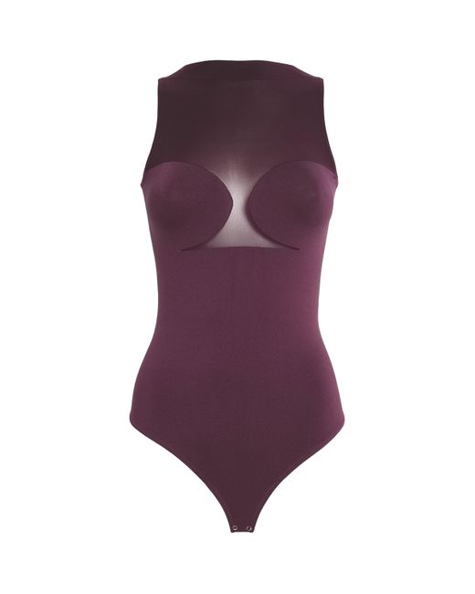 Wolford Purple Bustier String Bodysuit