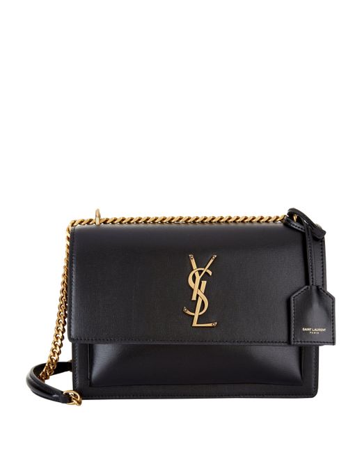 Saint Laurent Black Medium Sunset Shoulder Bag