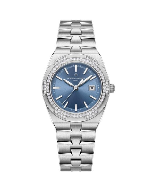 Vacheron Constantin Blue Stainless Steel Overseas Watch