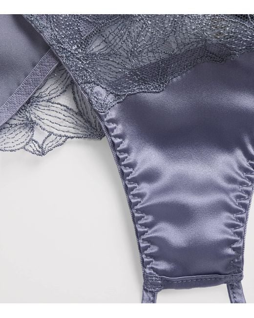Coco De Mer Blue Lace Esme Open Briefs