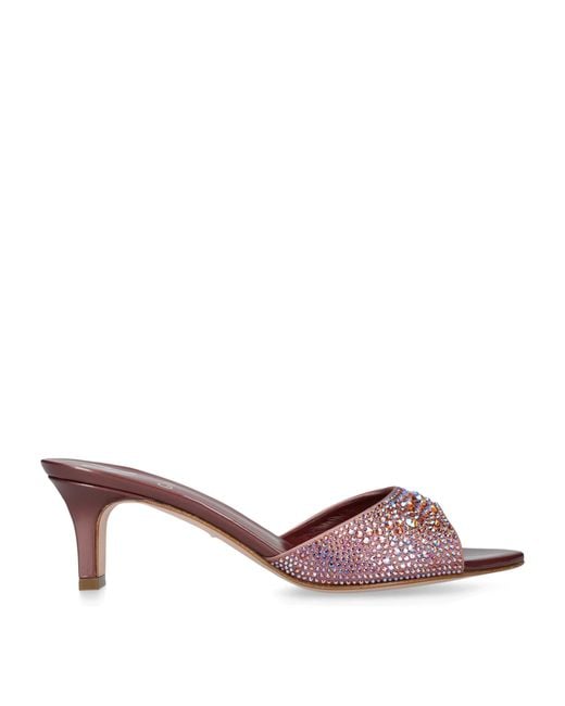 Gina Pink Crystal Comet Mules 55