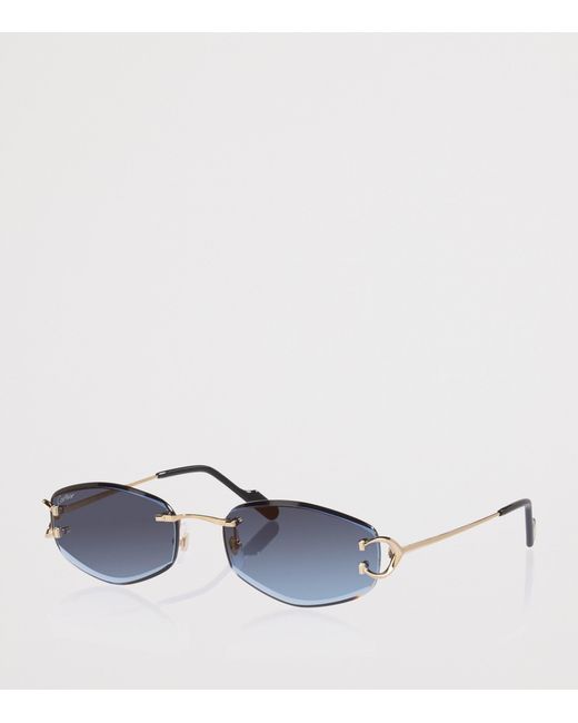 Cartier Blue Ct0467S Irregular Sunglasses
