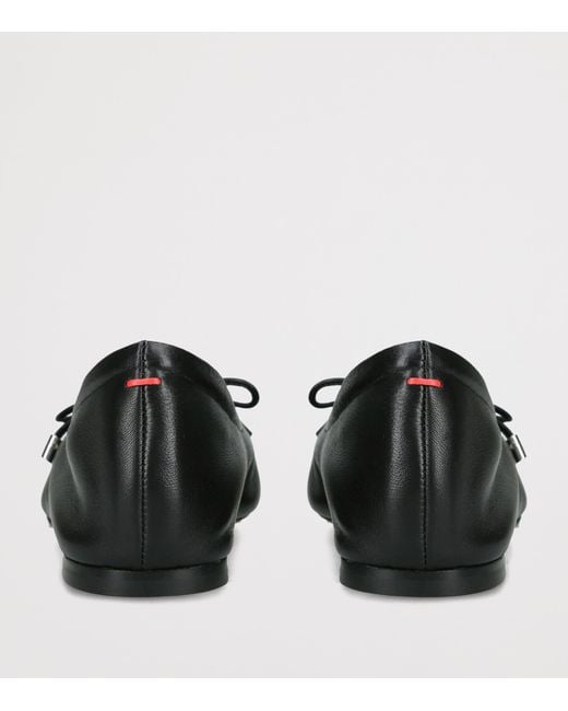 Aeyde Black Leather Nomi Ballet Flats