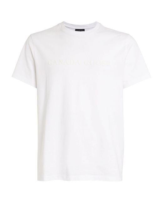 Canada Goose White Emerson Crew-neck T-shirt for men