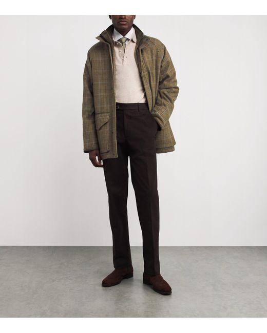 James Purdey & Sons Green Tweed Raglan Tom Field Jacket for men