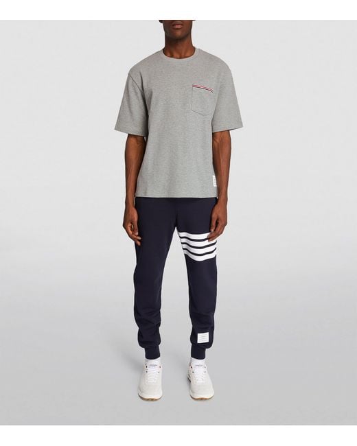 Thom Browne Gray Oversized Tricolour Pocket T-Shirt for men