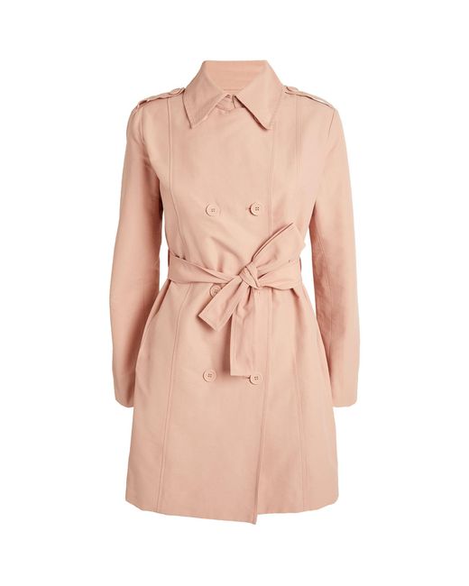 MAX&Co. Pink Cotton-blend Trench Coat
