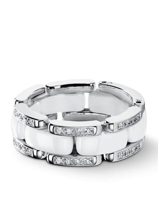 Chanel Metallic Medium, Diamond And Ceramic Flexible Ultra Ring