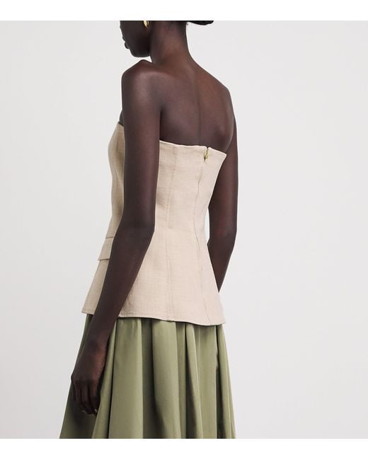 Maje Natural Tailored Bustier Top