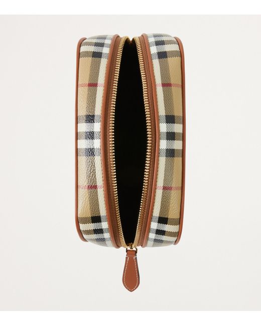 Burberry Natural Small Check Wash Bag