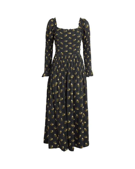 Doen Black Floral Wilmina Maxi Dress
