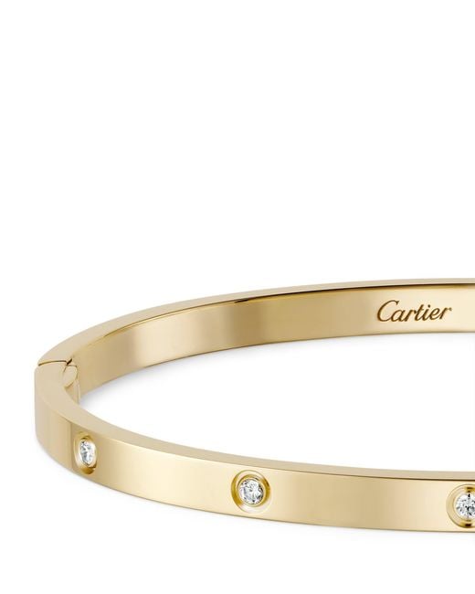 Cartier Natural Small Yellow Gold And Diamond Love Bracelet