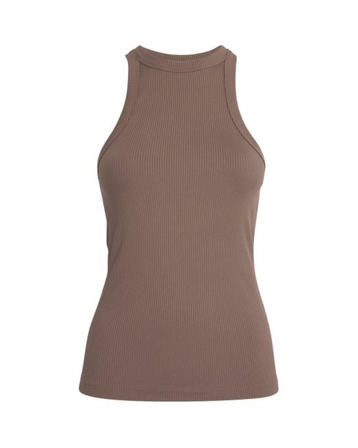 Anine Bing Brown Eva Racerback Tank Top