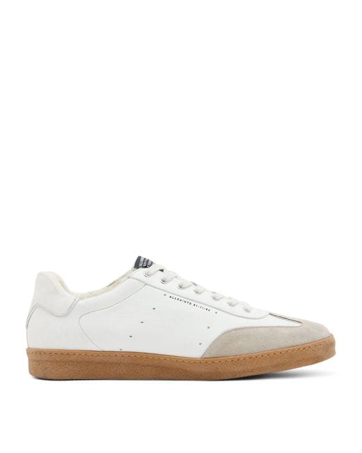 AllSaints White Leather Leo Low-top Sneakers for men