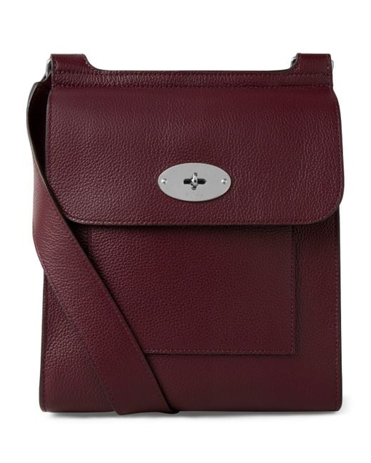 Mulberry Purple Small Leather Antony Messenger Bag for men