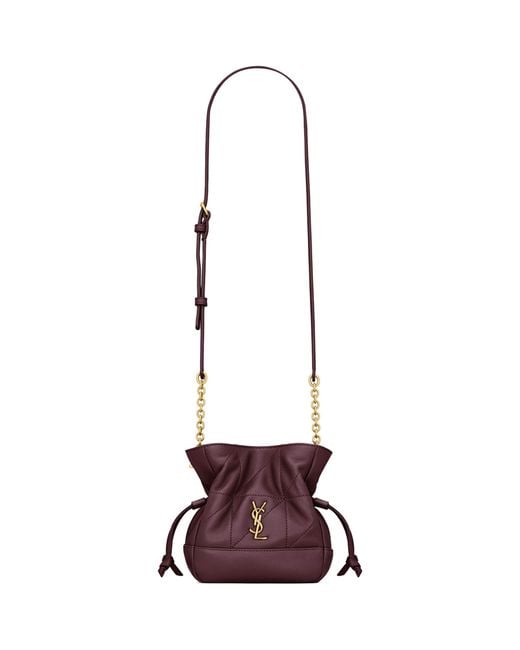 Saint Laurent Red Mini Leather Jamie Shoulder Bag