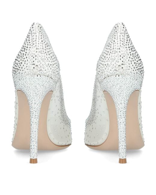 Gianvito Rossi White Crystal-Embellished Rania Pumps 105