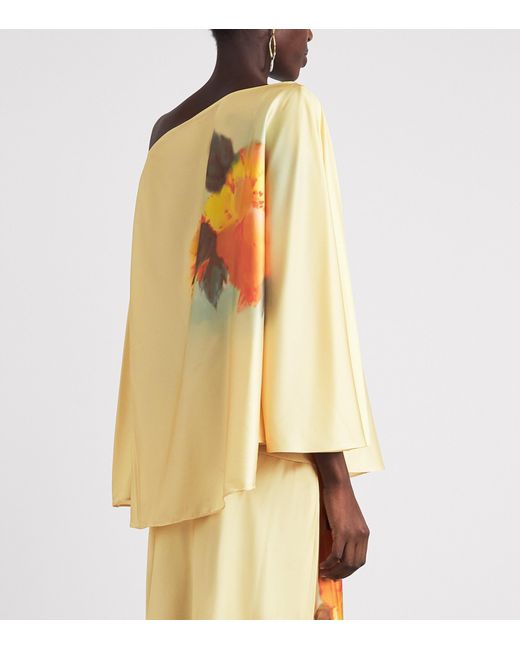Cinq À Sept Yellow Watercolour Floral Carole Top