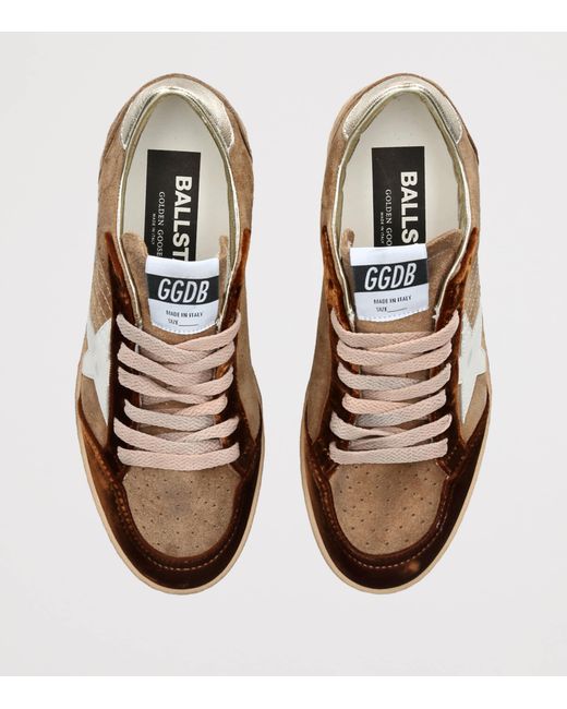 Golden Goose Deluxe Brand Brown Suede Ball Star Sneakers