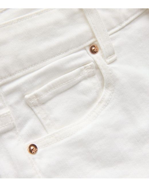 PAIGE White Anessa Wide-Leg Jeans