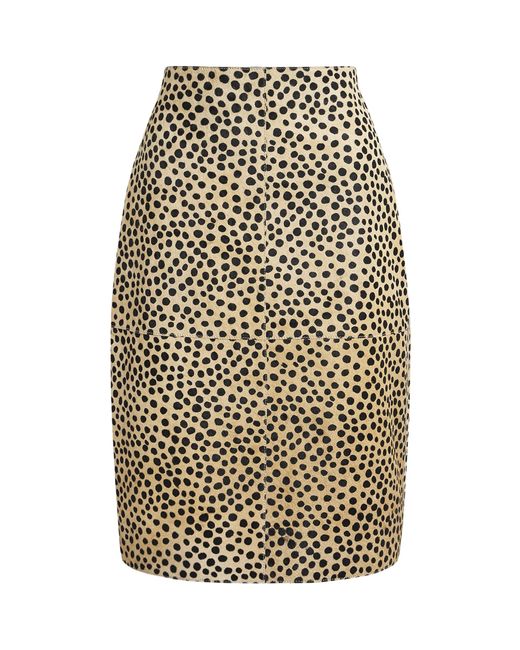 Rohe Natural Pony Hair Cheetah Print Mini Skirt