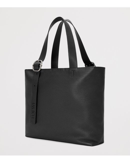 Loewe Black Grained Calfskin Loop Tote Bag for men