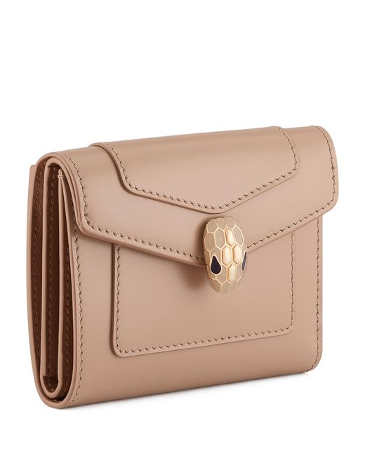 BVLGARI Natural Leather Serpenti Forever Compact Wallet