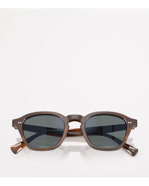 Oliver Peoples Gray Square Eyles Sunglasses