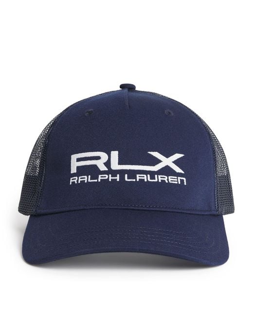 Ralph Lauren Blue Logo Trucker Cap for men