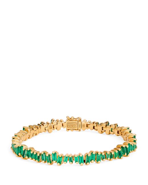 Suzanne Kalan Yellow And Emerald Bold Tennis Bracelet