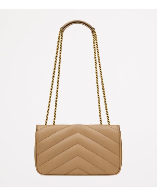 Saint Laurent Black Small Leather Loulou Shoulder Bag