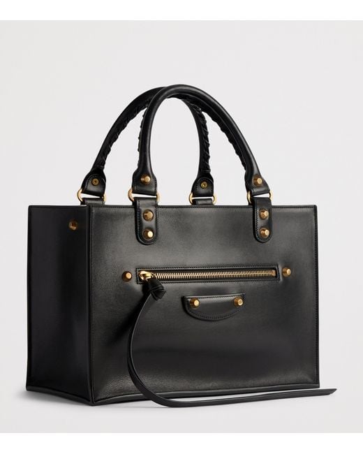 Balenciaga Black Medium Leather Le City Tote Bag