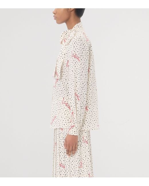 Valentino Natural Silk Plus De Pois Blouse
