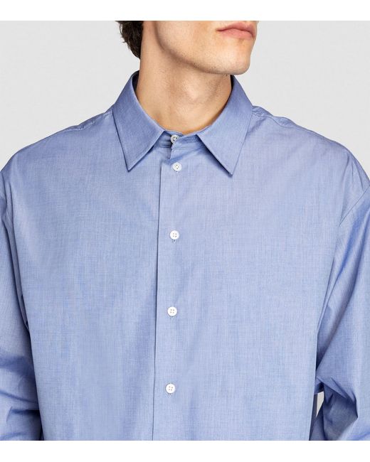 The Row Blue Cotton Atticus Shirt for men