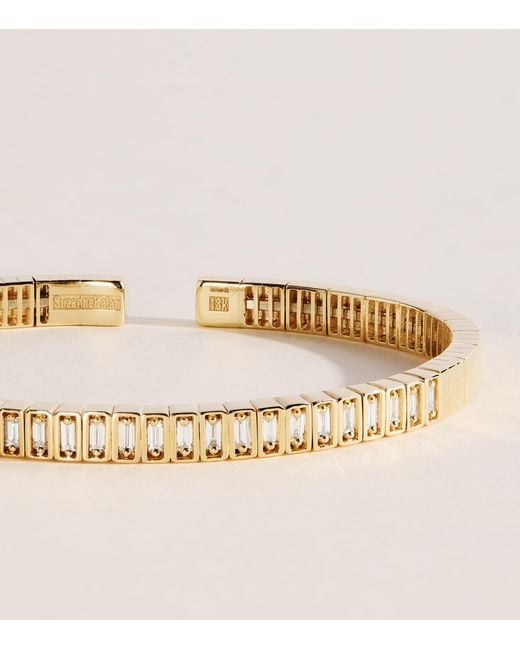 Suzanne Kalan Metallic And Diamond Inlay Bangle