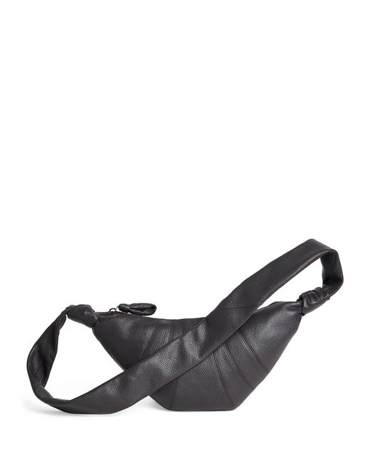 Lemaire Black Small Grained Leather Croissant Cross-Body Bag