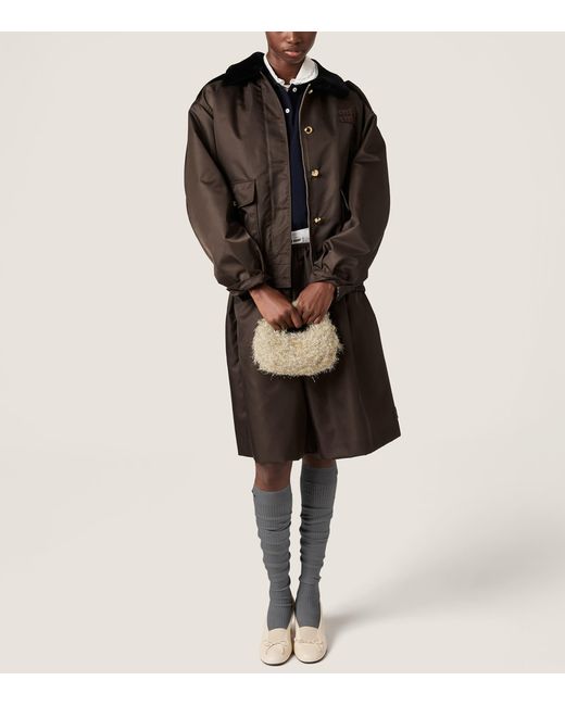 Miu Miu Metallic Mini Lurex Wander Top-Handle Bag