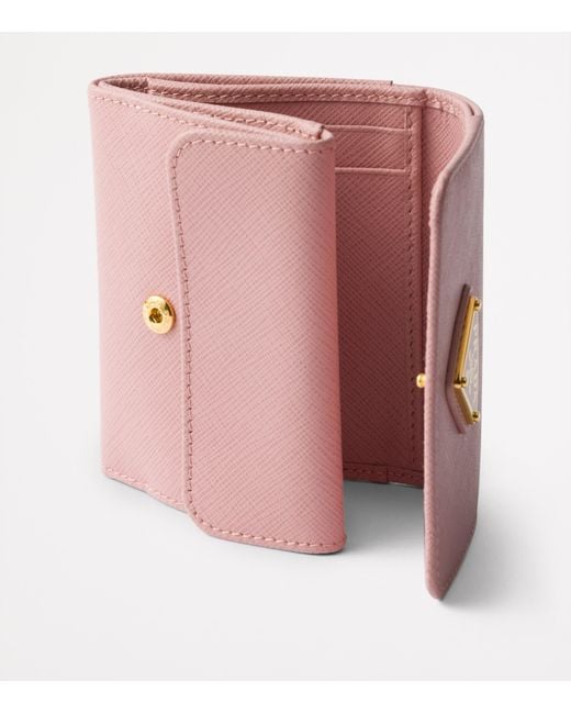 Prada Pink Small Saffiano Leather Wallet