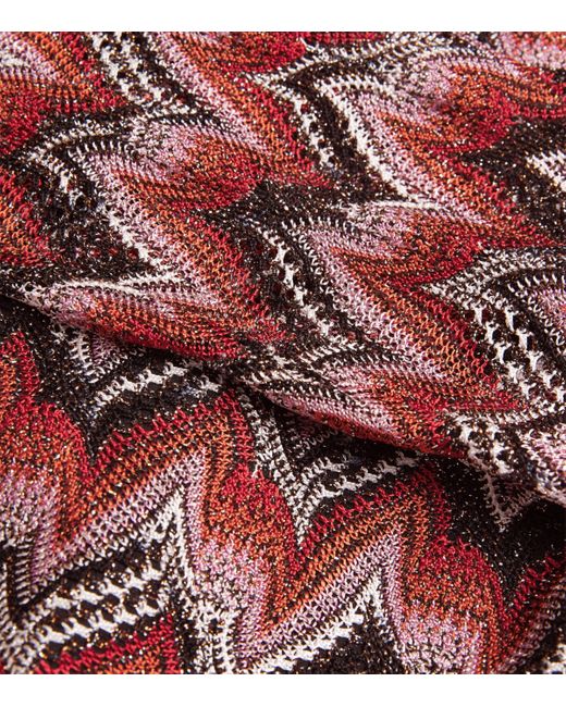 Missoni Red Zigzag Midi Dress