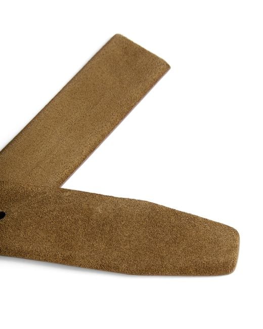 Giorgio Armani Brown Suede Reversible Belt Strap for men