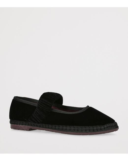 Flabelus Black Velvet Mafalda Espadrilles