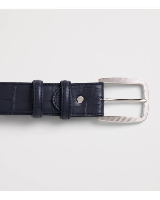 Elliot Rhodes Blue Alligator Leather Belt for men