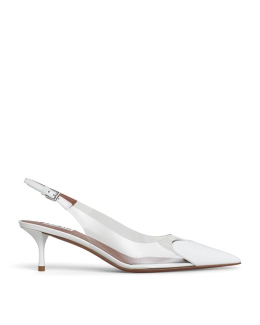 Alaïa White Couer Slingback Pumps 55